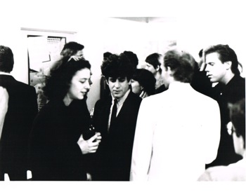 Guest curator Robert Longo (center) at 