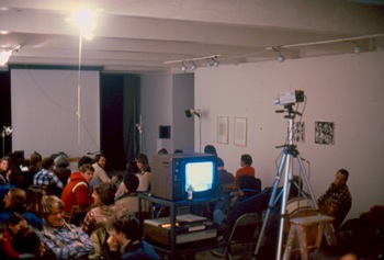 Hallwalls screening, 1983.