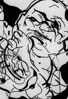 Detail from wall painting by Shelby A. Baron